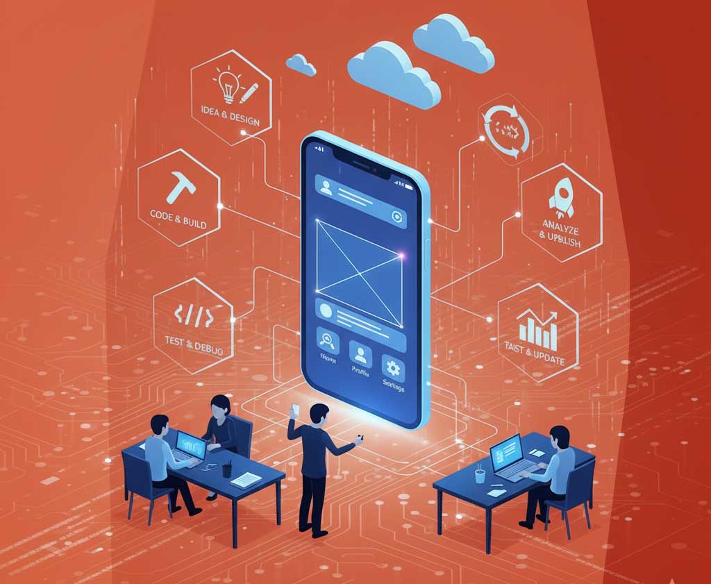 Mobile App Development Illustration